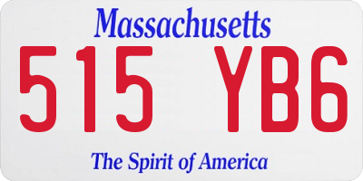 MA license plate 515YB6