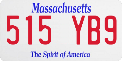 MA license plate 515YB9