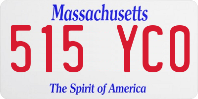 MA license plate 515YC0
