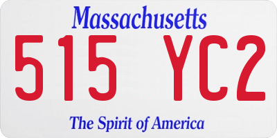 MA license plate 515YC2