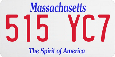 MA license plate 515YC7