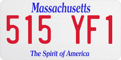 MA license plate 515YF1