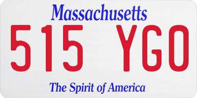 MA license plate 515YG0