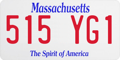 MA license plate 515YG1