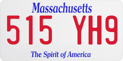 MA license plate 515YH9