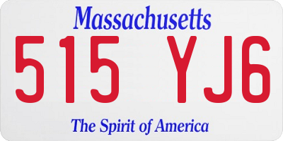 MA license plate 515YJ6