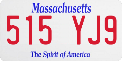 MA license plate 515YJ9