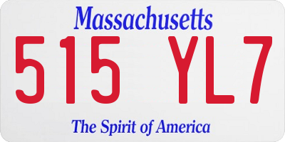 MA license plate 515YL7