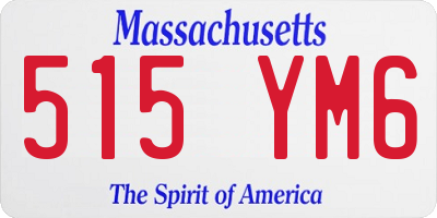 MA license plate 515YM6