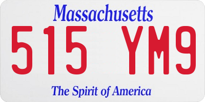 MA license plate 515YM9