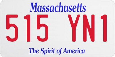 MA license plate 515YN1