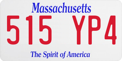 MA license plate 515YP4