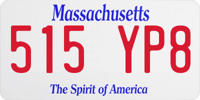 MA license plate 515YP8