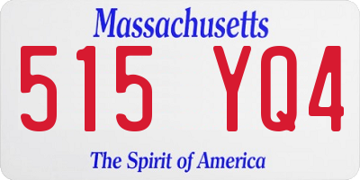 MA license plate 515YQ4