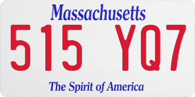 MA license plate 515YQ7