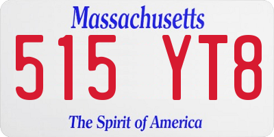 MA license plate 515YT8