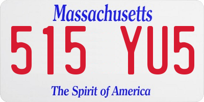 MA license plate 515YU5