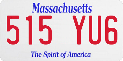 MA license plate 515YU6