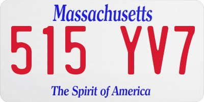 MA license plate 515YV7