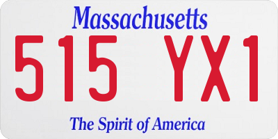 MA license plate 515YX1