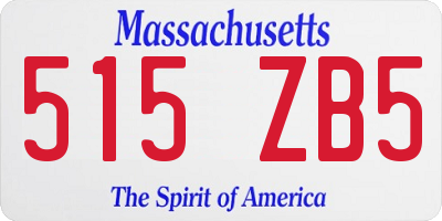 MA license plate 515ZB5