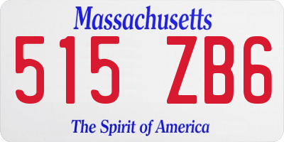 MA license plate 515ZB6