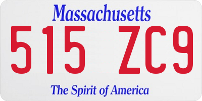 MA license plate 515ZC9