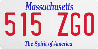 MA license plate 515ZG0