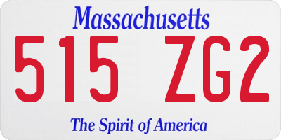 MA license plate 515ZG2