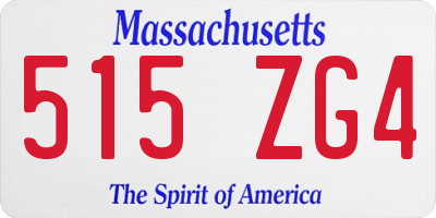 MA license plate 515ZG4