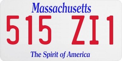 MA license plate 515ZI1