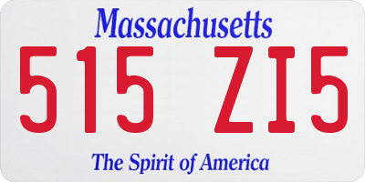 MA license plate 515ZI5