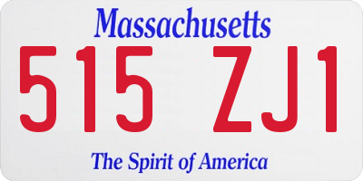 MA license plate 515ZJ1