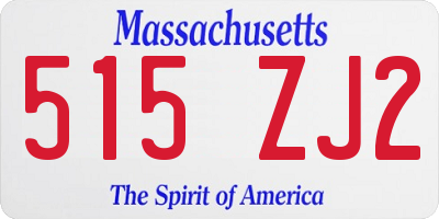 MA license plate 515ZJ2