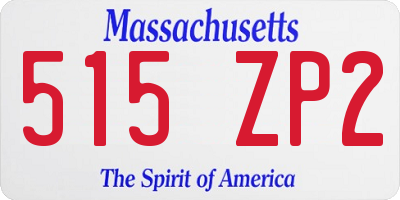 MA license plate 515ZP2