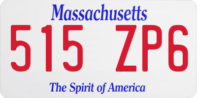 MA license plate 515ZP6