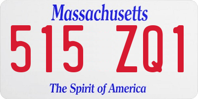 MA license plate 515ZQ1