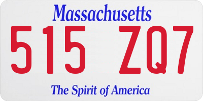 MA license plate 515ZQ7