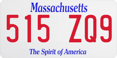 MA license plate 515ZQ9