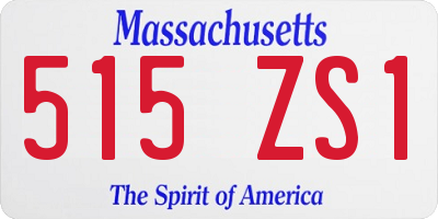 MA license plate 515ZS1