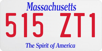 MA license plate 515ZT1
