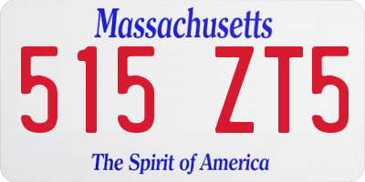 MA license plate 515ZT5