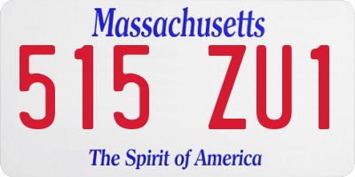 MA license plate 515ZU1