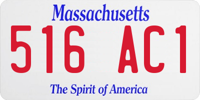 MA license plate 516AC1