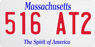 MA license plate 516AT2