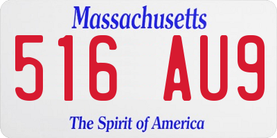 MA license plate 516AU9