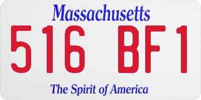 MA license plate 516BF1