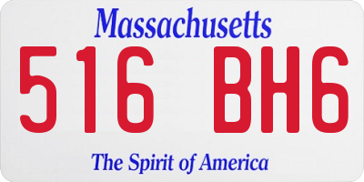 MA license plate 516BH6