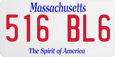MA license plate 516BL6