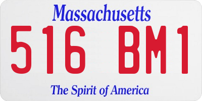 MA license plate 516BM1